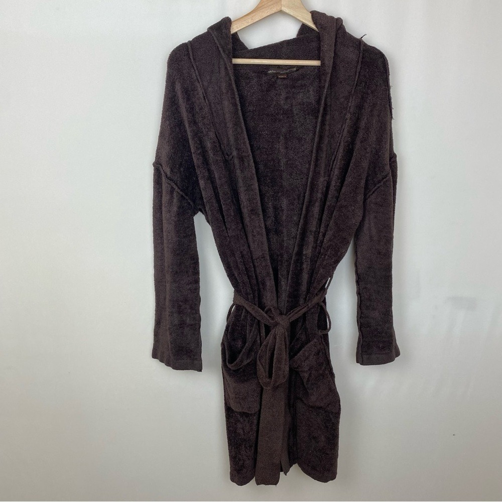 Barefoot Dream‎ Cozychic Lite Tied Longline Cardigan Brown Size 2